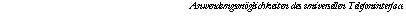 Textfeld: Anwendungsm�glichkeiten des universellen Telefoninterface