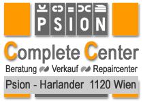 PSION Complete Center, Psion, Harlander, Organiser, EPOC, PDA, Symbian, revo, Serie5, Serie3, SIBO, Compactflash, Compact Flash, Sandisk, Kingston, Service, Reparatur, Vega Holsters, Palm-Tec, Hardcover, Ledertasche, Rotring, Speichererweiterung, Software