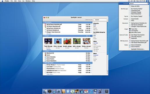 Spotlight in the Finder